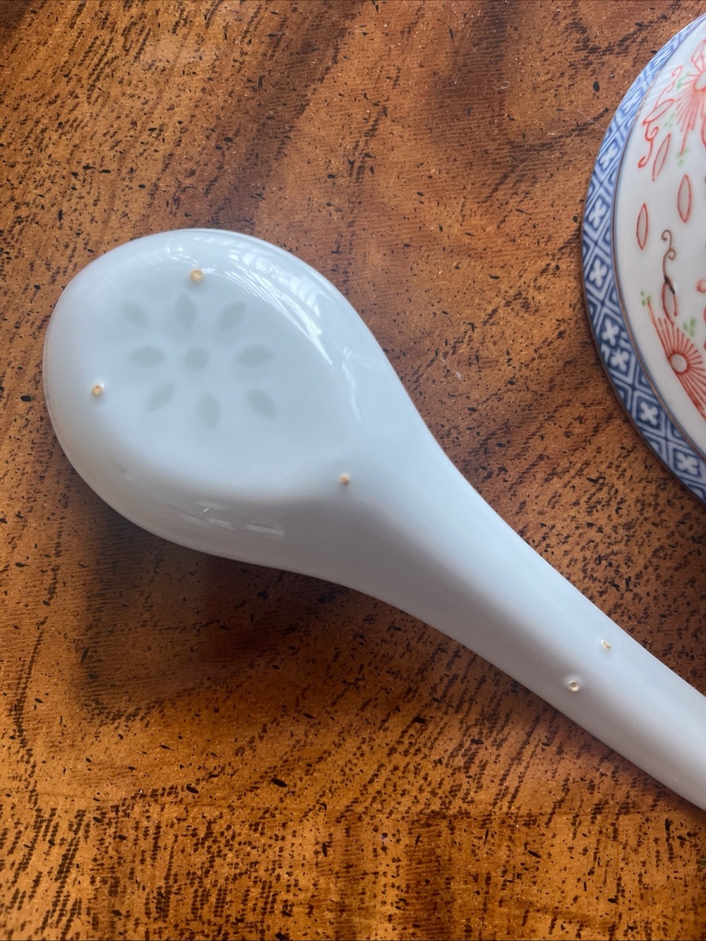 New Vintage Hand Painted Rice Grain Porcelain Jingdezhen Bowl & Spoon - Picture 7 of 8